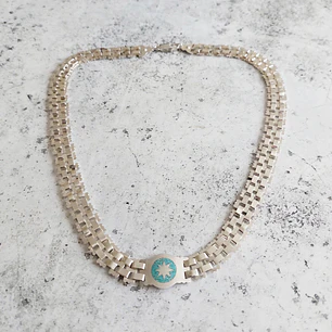 Collar Lucero de la mañana doble cadena hecho en Plata 950