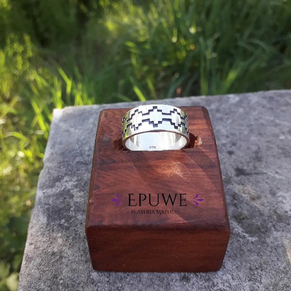 Anillo Mapuche Chakanas 2