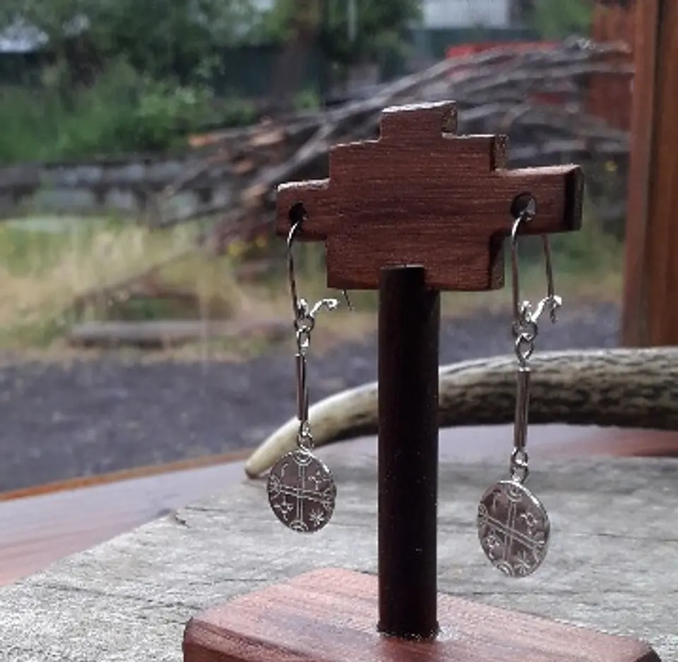 Aros Mapuche Kultrún Cincelados 1