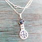 Collar Mapuche Kultrún en Plata 950 con Piedra Labradorita - Miniatura 2