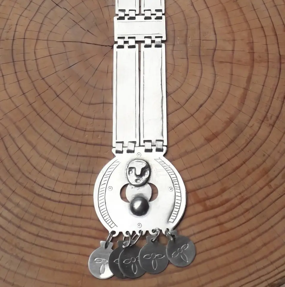 Collar Mapuche Sikill de Placas tradicional en metal Alpaca 2