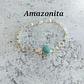 Pulsera Mapuche con Piedra Amazonita  - Miniatura 1