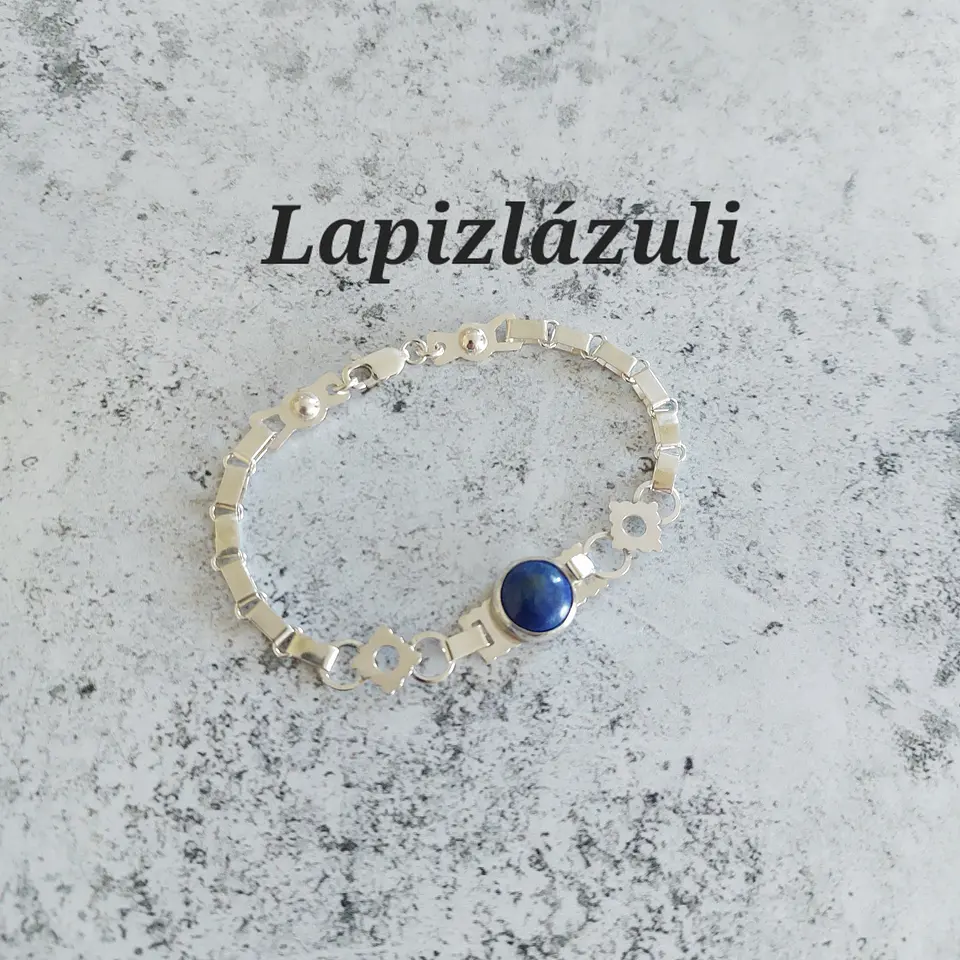 Pulsera Mapuche con Piedra Lapislázuli 2