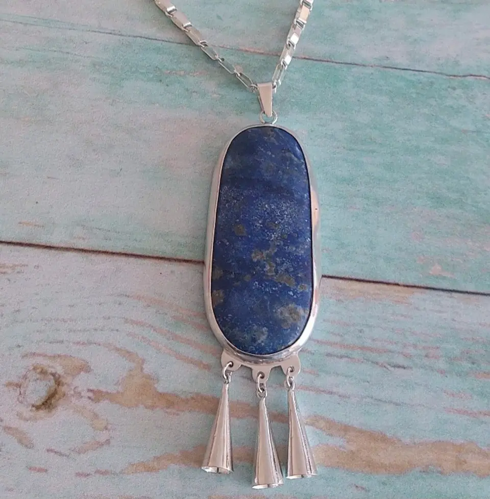 Collar Mapuche de Lapislázuli 2