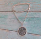 Collar Mapuche Kultrún calado y envejecido - Miniatura 2
