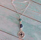 Collar Mapuche Kultrún con Piedra Turquesa, Lapislázuli y Onix negro. - thumbnail 2