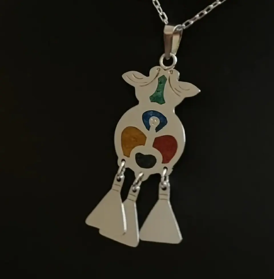 Collar Mapuche Pillán con Piedras Preciosas 1