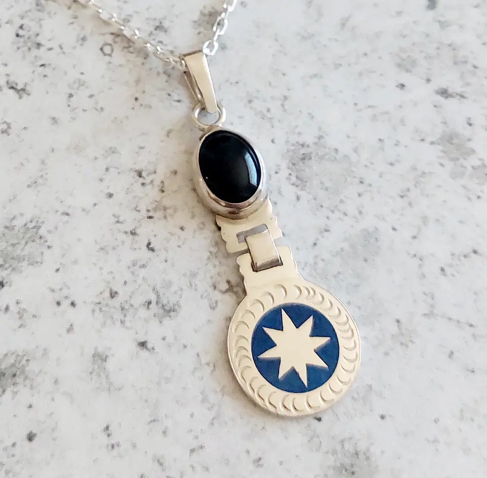 Collar Mapuche Lucero de la Mañana con Onix 1