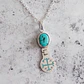 Collar Mapuche Kultrún con Turquesa - Miniatura 2