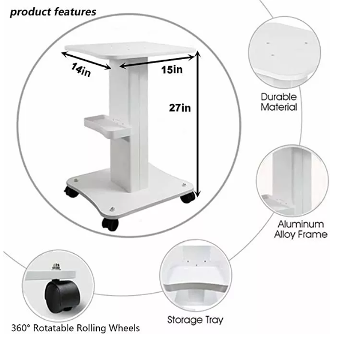 Carro Móvil Estética Spa Soporte Maquinas Mesa Estéticas 6