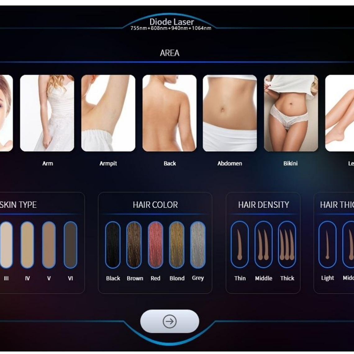 Laser Diodo Depilador 4 longitudes  7