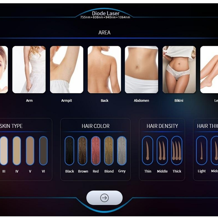 Laser Diodo Depilador 4 longitudes  7