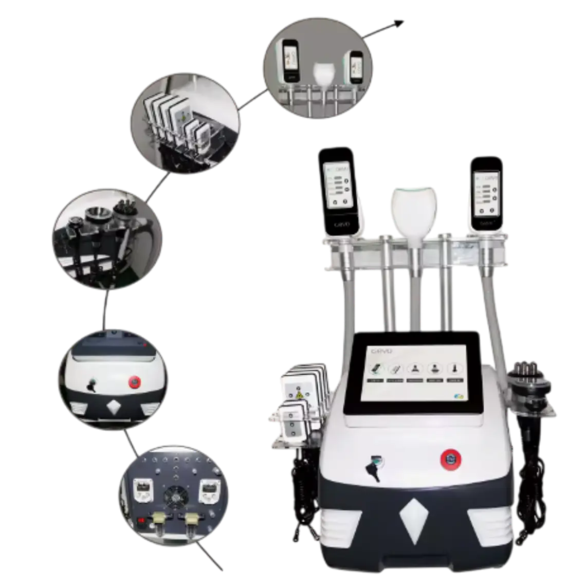 Máquina de Criolipólisis Profesional 5 en 1 Multifunción + Lipoláser + Cavitación + RF 5