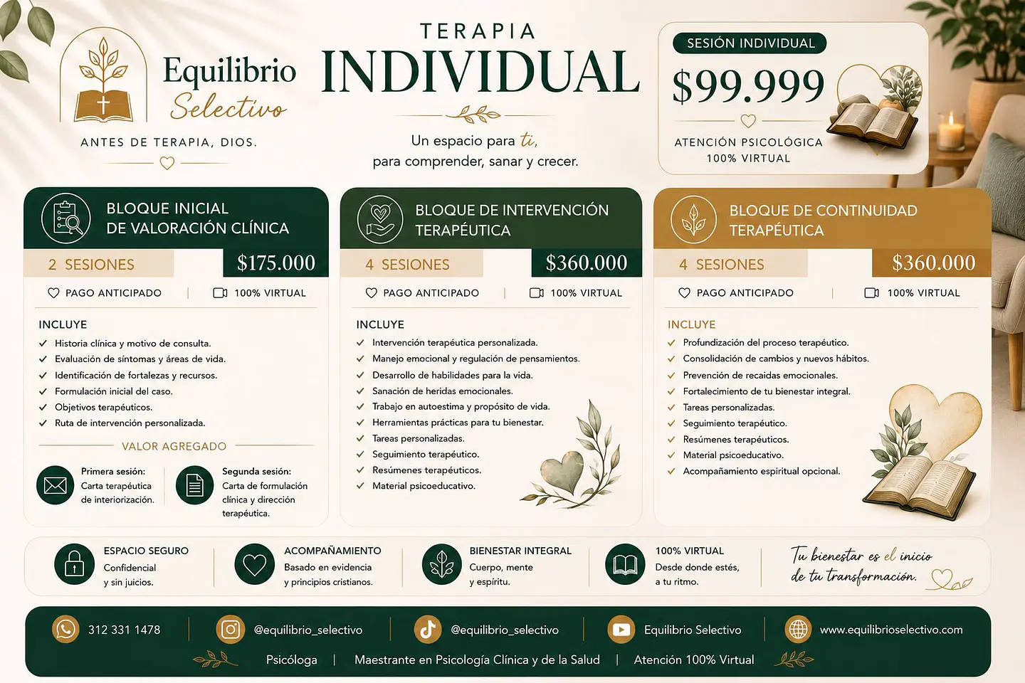 Paquete de 10 sesiones  individuales  1