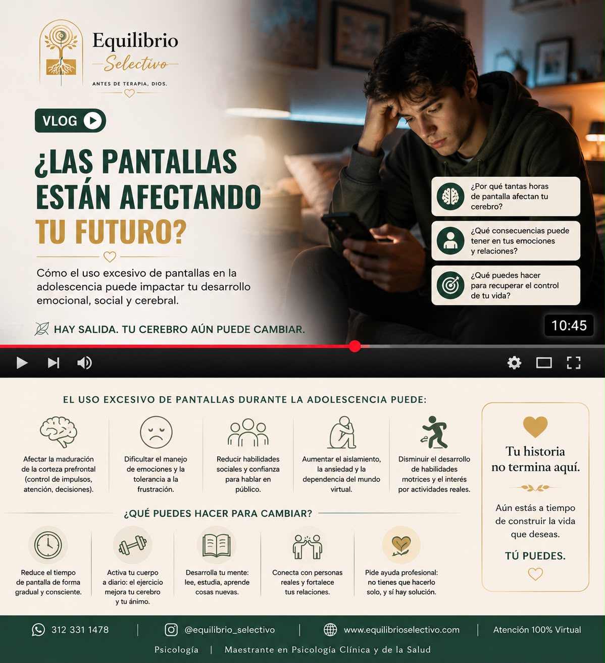 Cómo recuperar tu cerebro  después de la adicción  a las pantallas