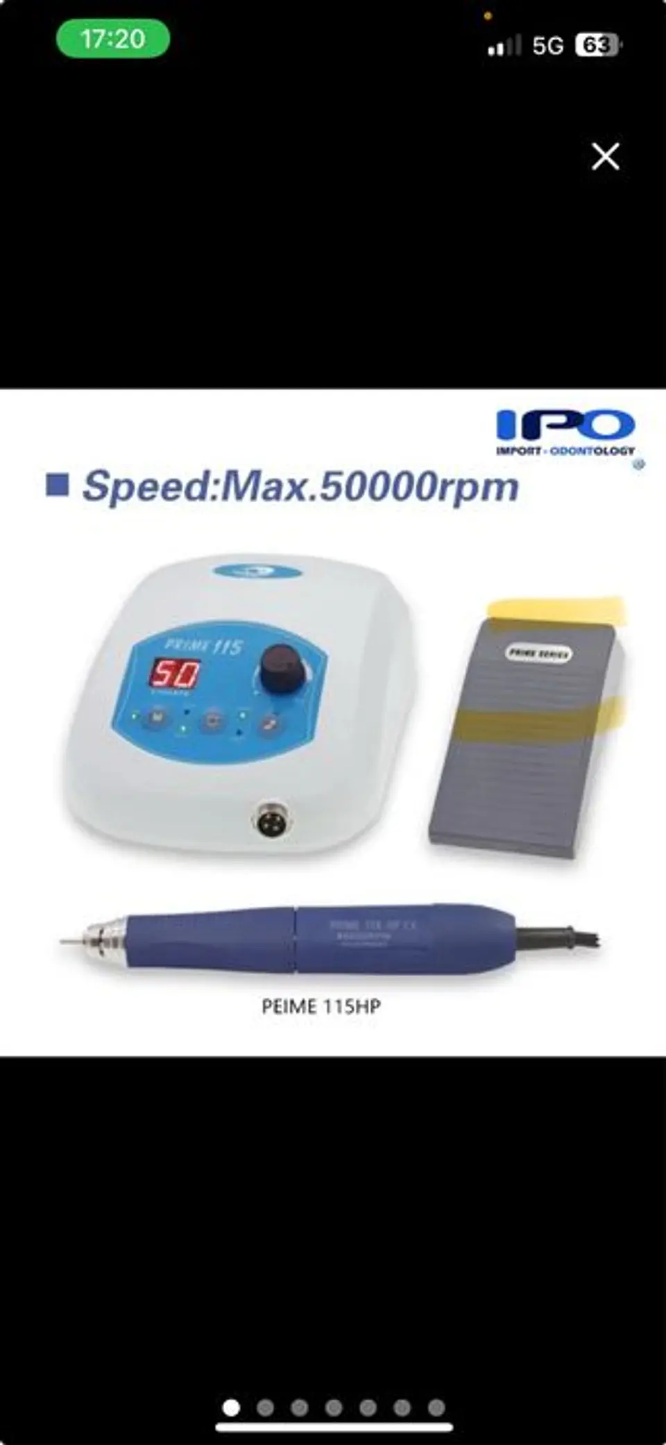 Micromotor inducao 50.000 rpm 1