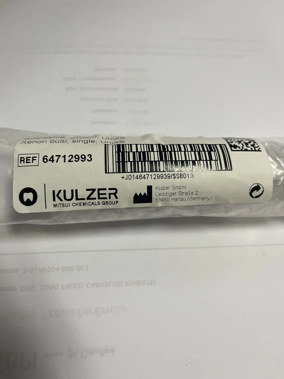 LAMPADA FOTOPOLIMERIZADOR KULZER UNIX XS 64712993 1