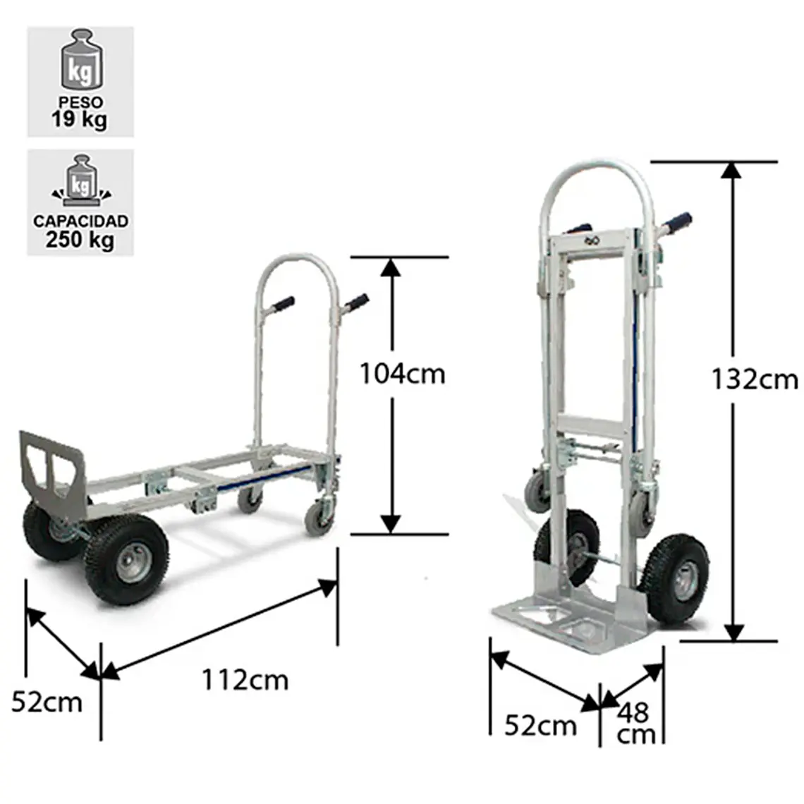 Carro Aluminio Dual 100 4