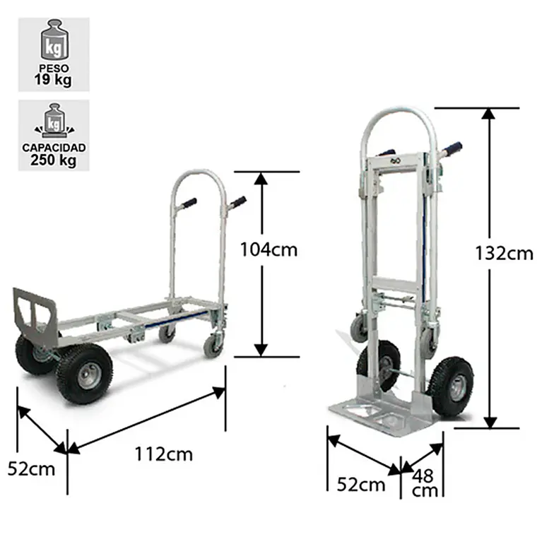 Carro Aluminio Dual 100 4
