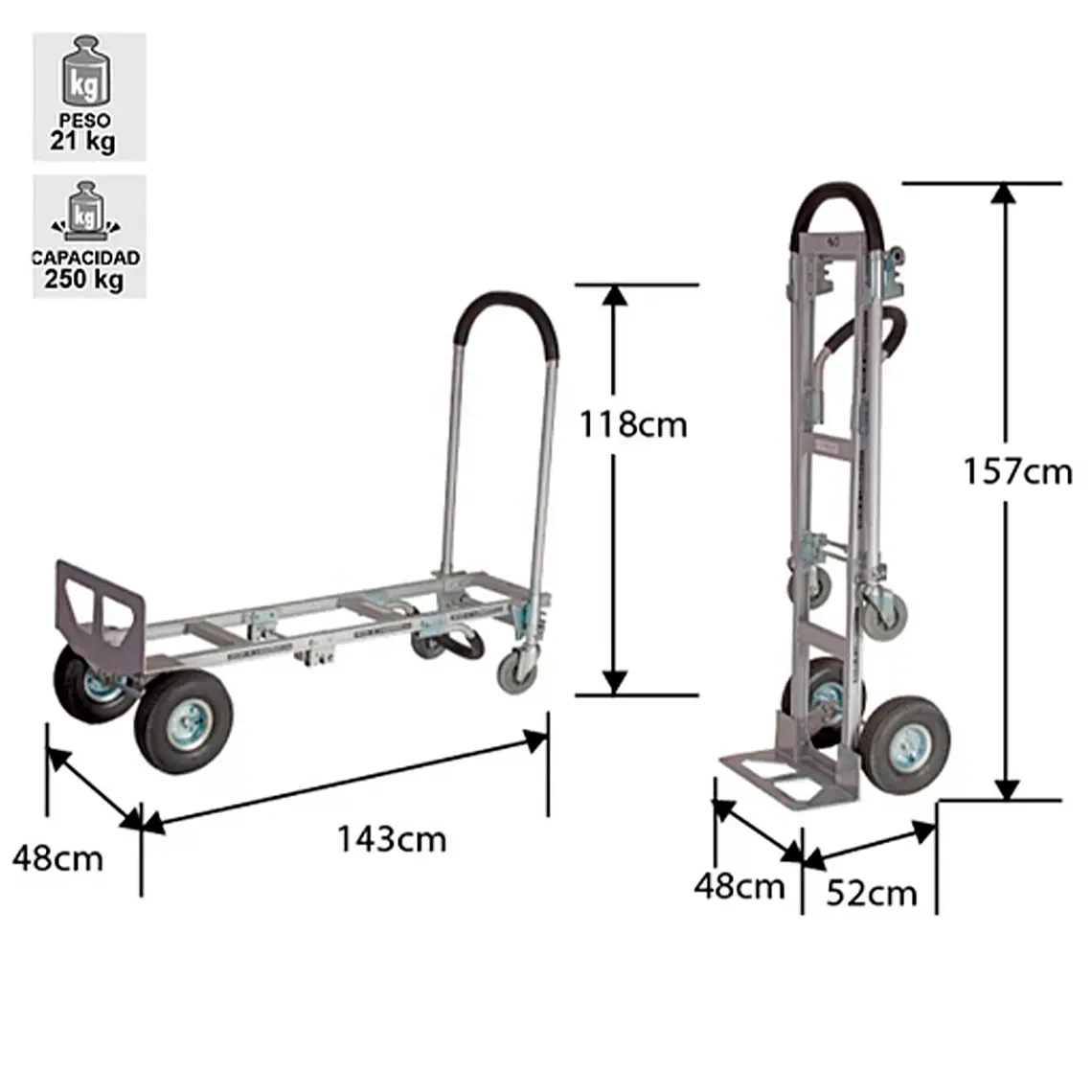 Carro Aluminio Dual 130 5