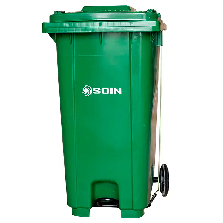 Basurero C/tapa, Rueda Y Pedal 120l 1