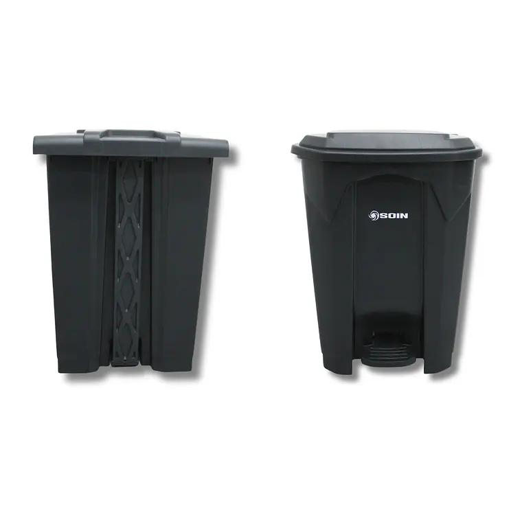 Basurero Plastico 50l Gris 2