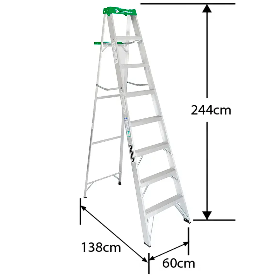 Esc. Aluminio Tijera 2.44m 3