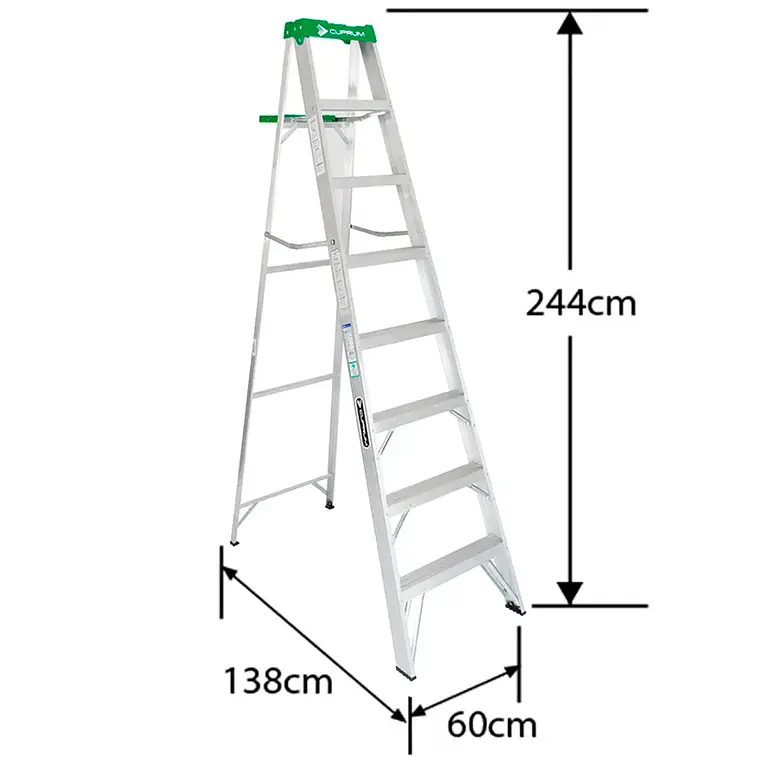 Esc. Aluminio Tijera 2.44m 3