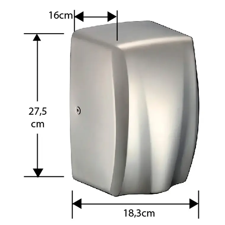 Secador De Manos Acero Inox 1000w 2