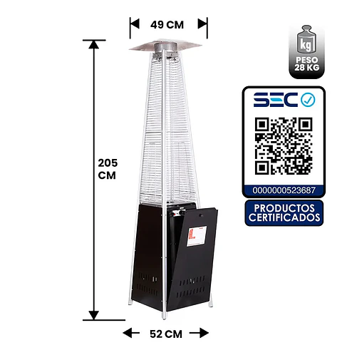 Estufa Calefactor Exterior PirÁmide 13 Kw