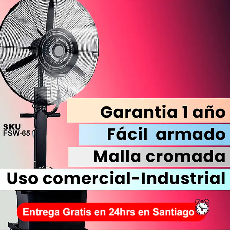 Ventilador 26' Pedestal Con Nebulizador 3