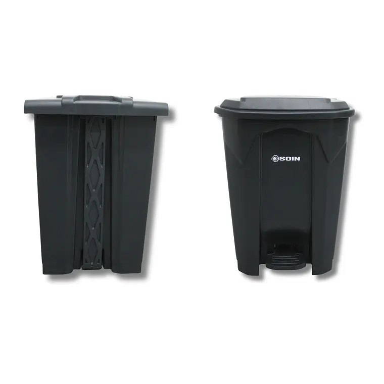 Basurero Plastico 50l Gris 3