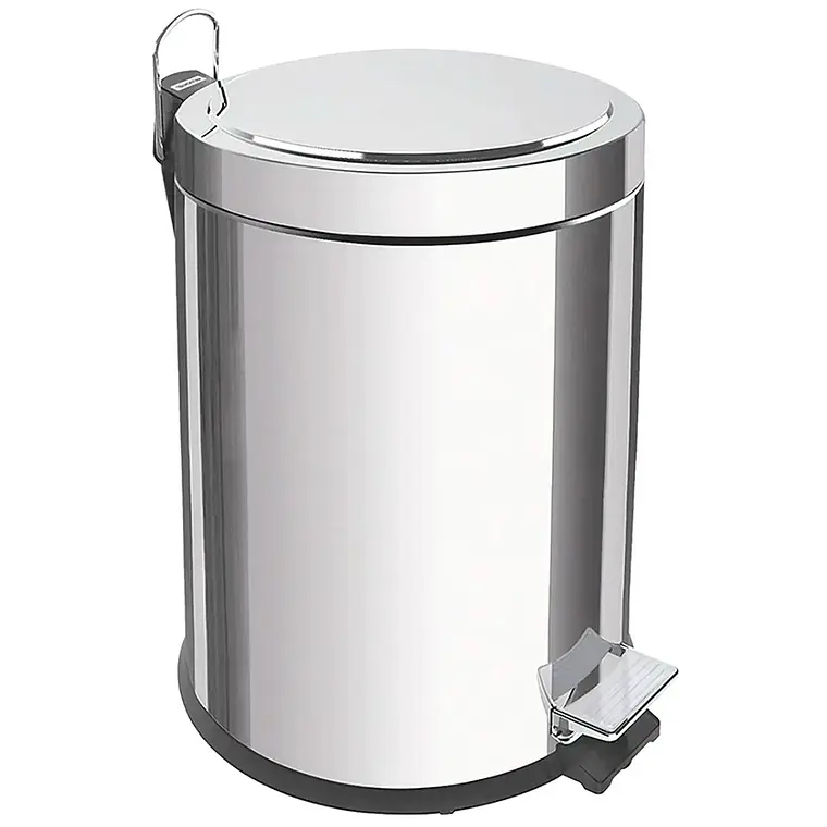 Basurero Pedal 5l Acero Inox Tramontina 1