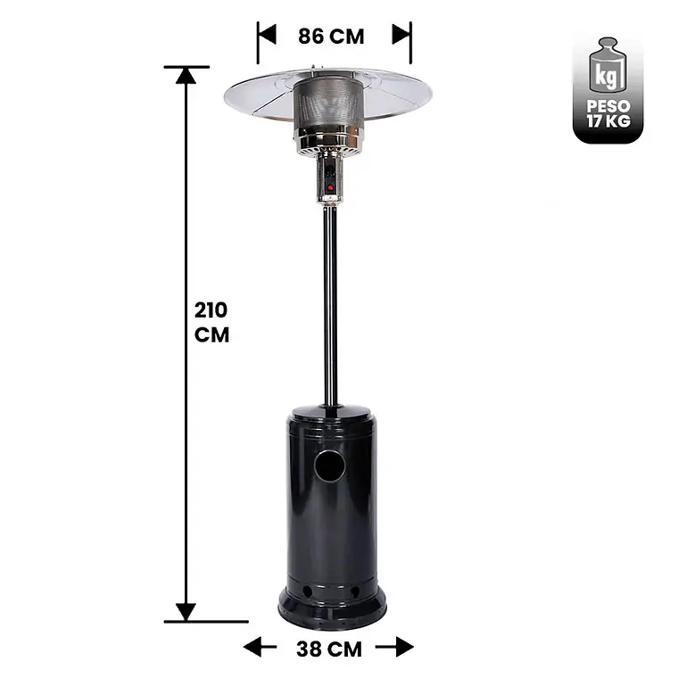 Estufa Calefactor Exterior Sombrero 13 Kw 2