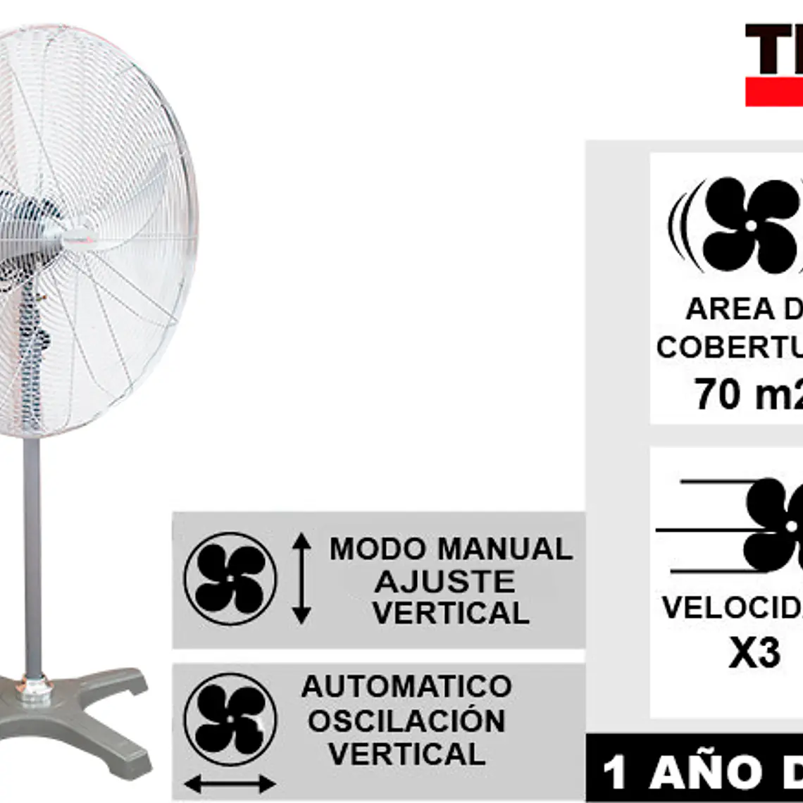 Ventilador 30' Industrial Pedestal 6