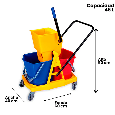 Carro Estrujador De 46l Doble