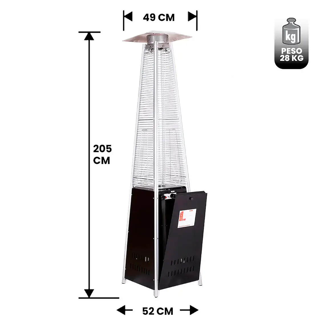 Estufa Calefactor Exterior PirÁmide 13 Kw 2