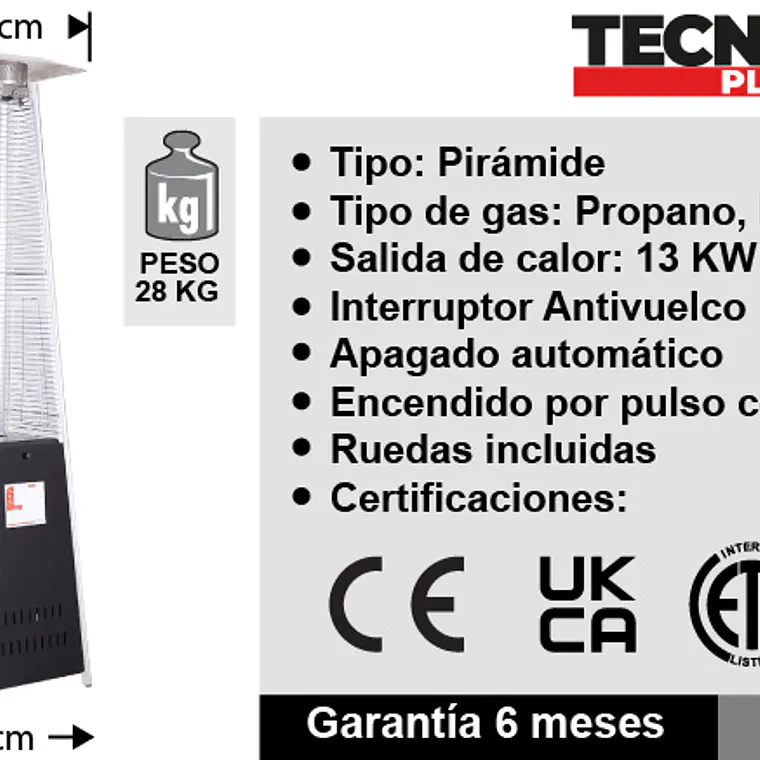 Estufa Calefactor Exterior PirÁmide 13 Kw 4