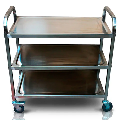 Carro Mult. 3 Bandejas Acero (85x45x90cm)