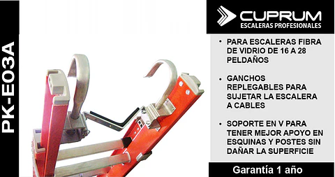 Ganchos P/ Esc. Tel. 16-28 PeldaÑos