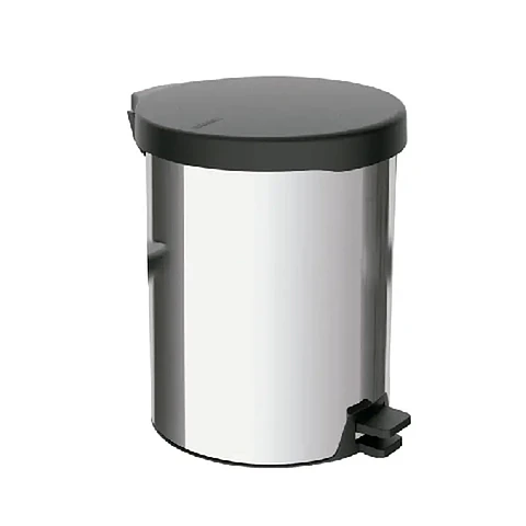 Basurero 12l Acero Inox. Tapa Plastica