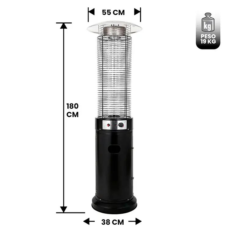 Estufa Calefactor Exterior Tubular 13 Kw 2