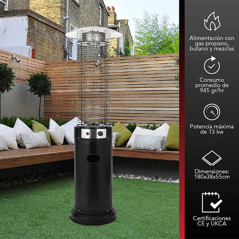 Estufa Calefactor Exterior Tubular 13 Kw 4