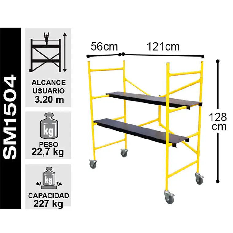 Andamio Acero Plegable Mini 227kg 4
