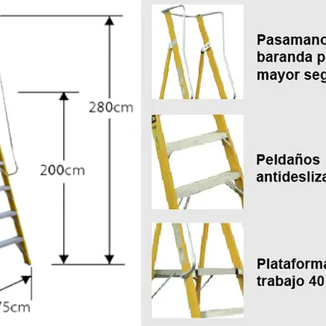 Esc. Fibra V. Plat. Con Baranda 7 Peld 4