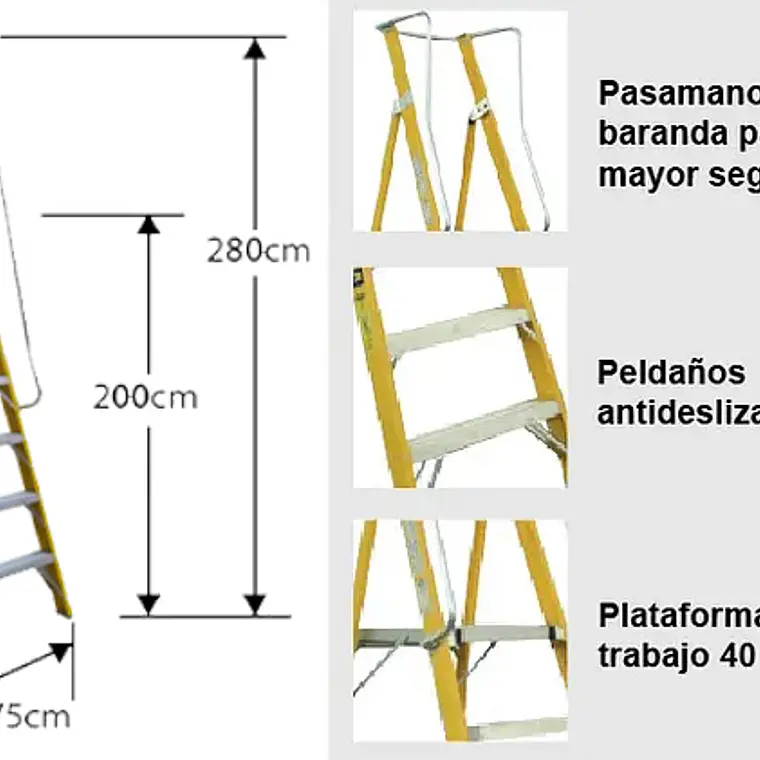 Esc. Fibra V. Plat. Con Baranda 7 Peld 4