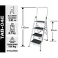 Piso Escalera Plegable 4p Con Asa - Miniatura 2