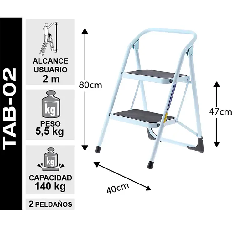 Piso Escalera Plegable 2p Fuerte 5