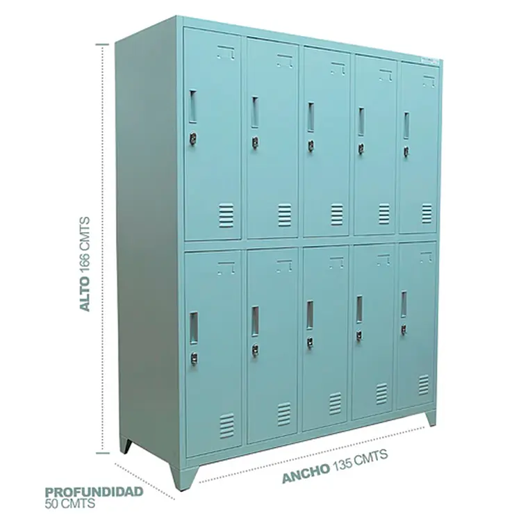 Lockers Metalico 10 Casilleros 3