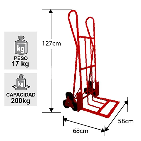 Yegua Acero Escalera 200 Kg.